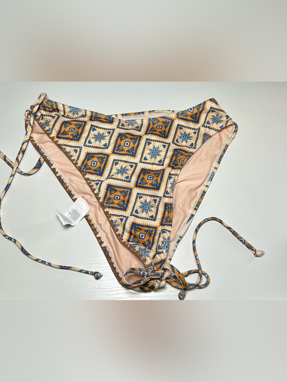 BNWT Miss Mandalay Gypsy Tie Side Swim Brief Color Multi Size Large SKU#0077